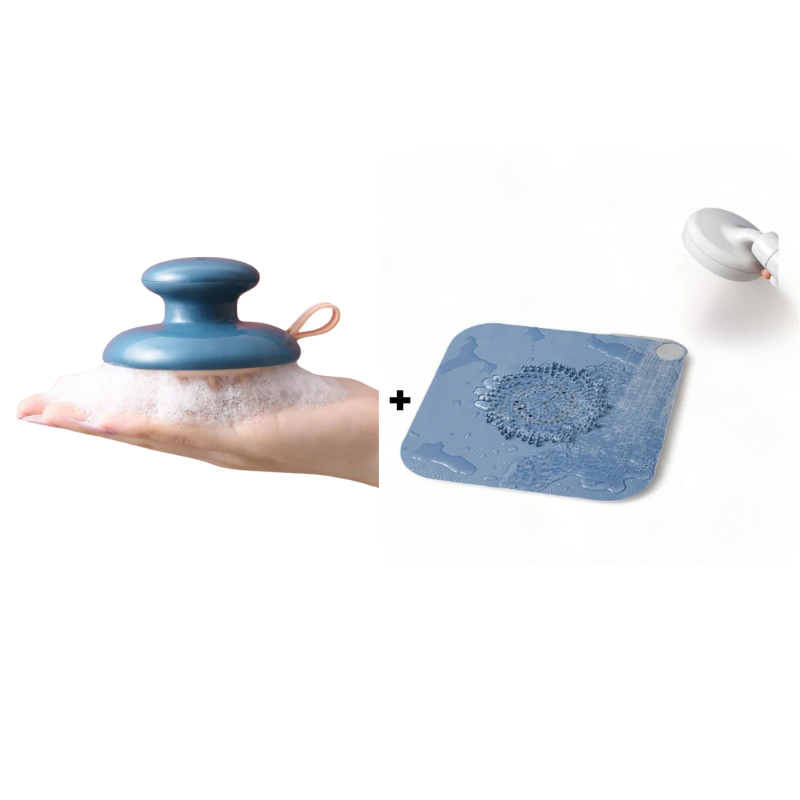 Free Ultimate Shower Care Bundle: Scalp Massager & Hair Catcher