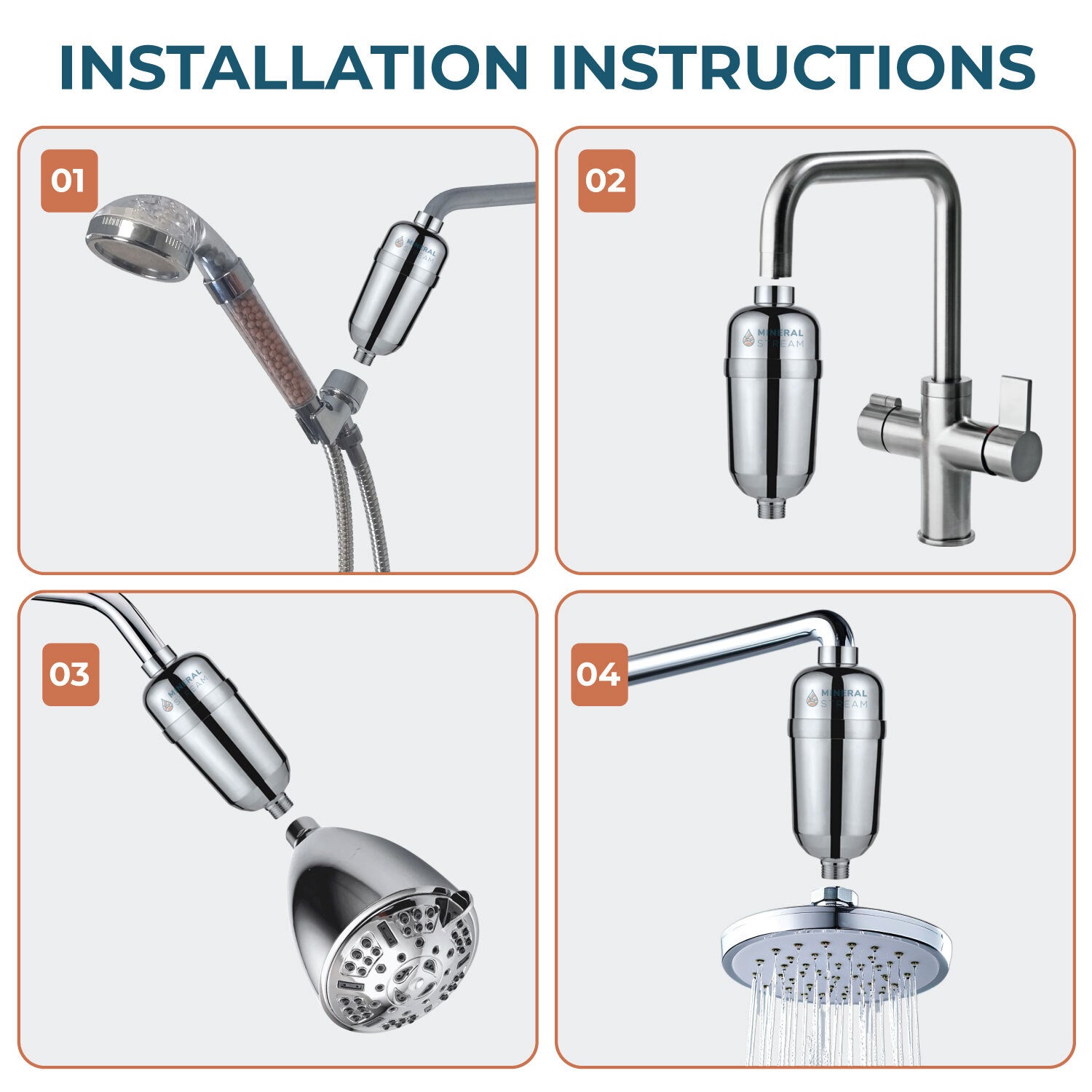 Filtru avansat de duș pentru apă tare