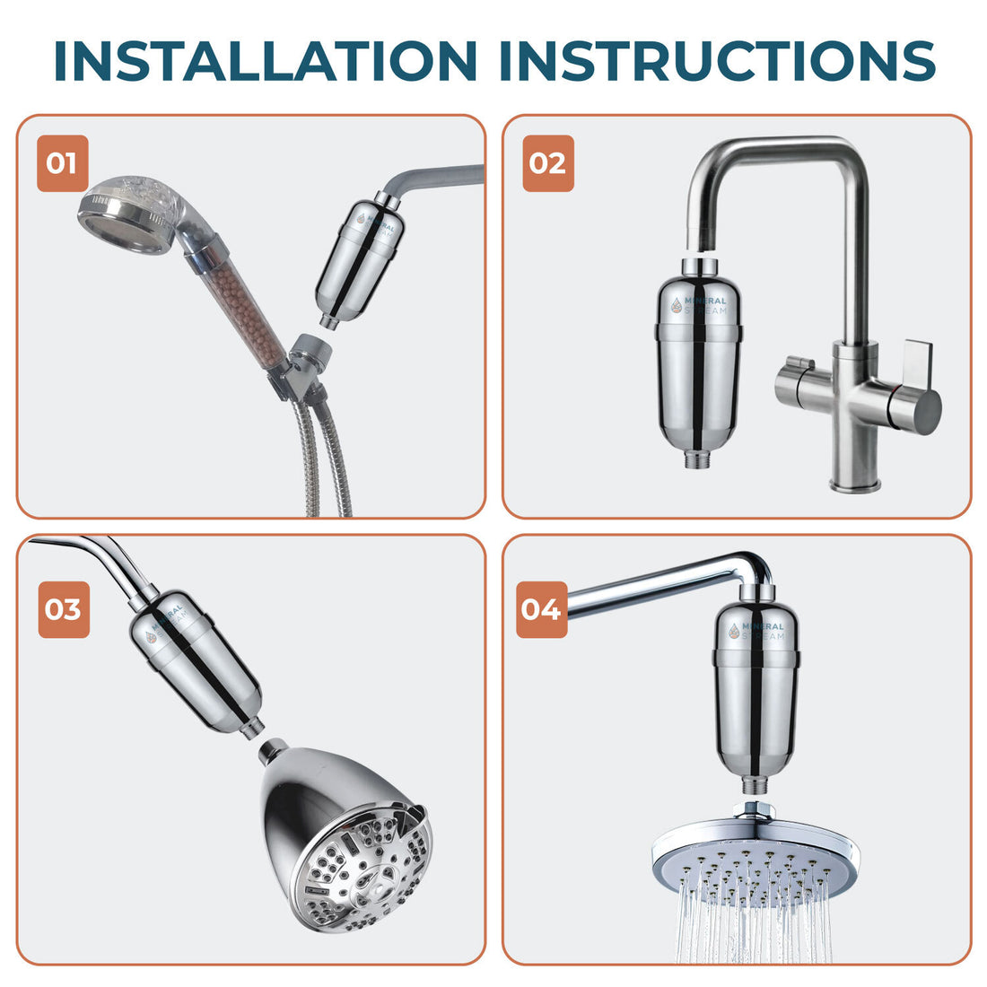 Filtru avansat de duș pentru apă tare