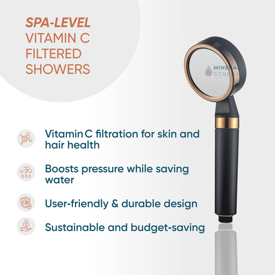 Mineralstream ™ Black - Kit Essentials pentru duș de vitamina C