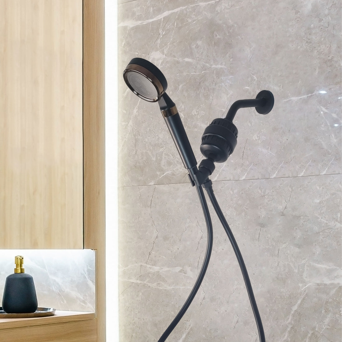 Mineralstream ™ Black - Kit complet de duș Vitamina C