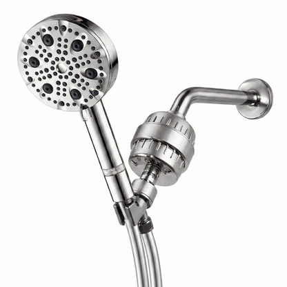 Luxe 9 Mode Showerhead Complete Shower Kit
