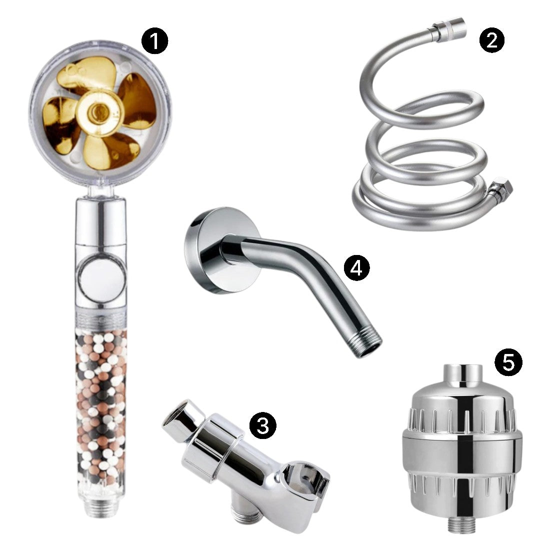 TurboFan Showerhead Complete Shower Kit