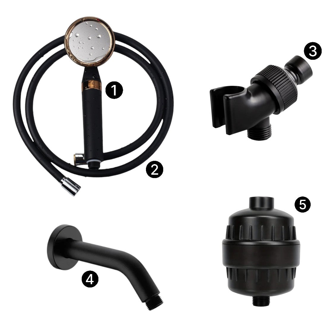 Mineralstream ™ Black - Kit complet de duș Vitamina C